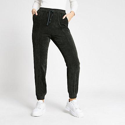River Island Womens Corduroy Jogger Trousers