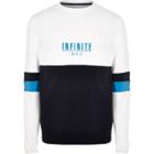 River Island Mens White 'n.y.c' Block Print Sweatshirt