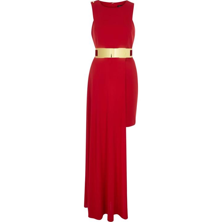 River Island Womens Belted High Low Hem Dress