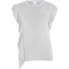 River Island Womens Frill Front Knitted Top