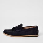 River Island Mens Suede D-ring Tassel Loafers