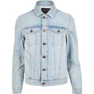 River Island Mens Bleach Denim Jacket