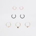 River Island Mens Mix Tone Hoop Earring Multipack