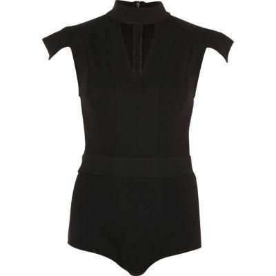 River Island Womens Choker Cap Sleeve Bodysuit