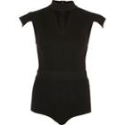 River Island Womens Choker Cap Sleeve Bodysuit