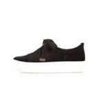 River Island Womens Velvet Zip Front Platform Sneakers