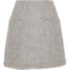 River Island Womens Boucle Knit A Line Mini Skirt