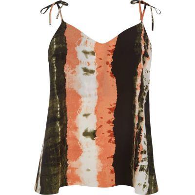 River Island Womens Plus Tie Dye Bow Shoulder Cami Top