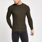 River Island Mens Chevron Stitch Muscle Fit Top