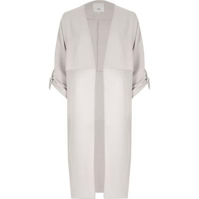 River Island Womens Sheer Panel Duster Coat
