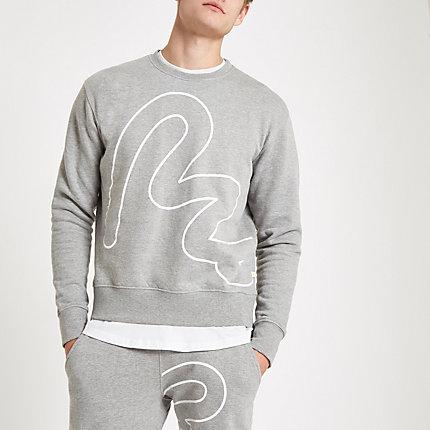 River Island Mens Money Clothing Outline Sweatshirt