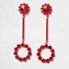 River Island Womens Cup Chain Circle Drop Earrings