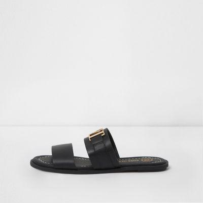 River Island Womens Strappy Ri Branded Mules