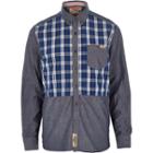 River Island Mensblue Tokyo Laundry Contrast Check Shirt