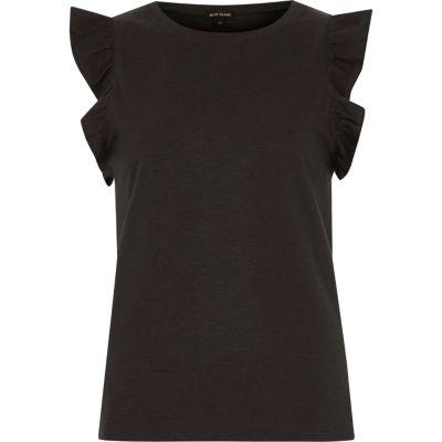 River Island Womens Frill Sleeve Tank Top