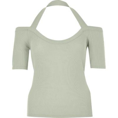 River Island Womens Halterneck Bardot Top