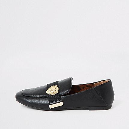 River Island Womens Wide Fit Tape Loafers