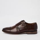 River Island Mens Leather Monk Strap Derby Shoes