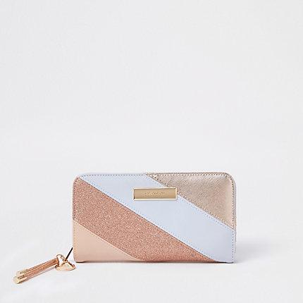 River Island Womens Metallic Panel Foldout Purse