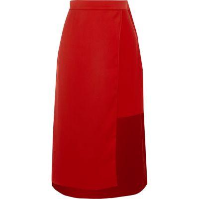 River Island Womens Wrap High Waisted Midi Skirt