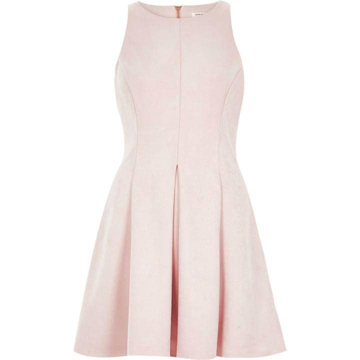 River Island Womens Faux Suede Skater Dress