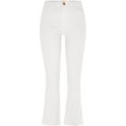 River Island Womens White Denim Cropped Flare Jeans