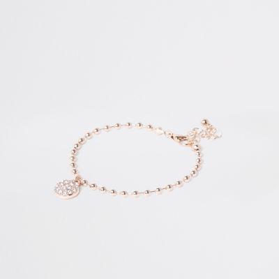 River Island Womens Rose Gold Ball Chain Bracelet