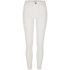 River Island Womens White Distressed Molly Skinny Jeggings