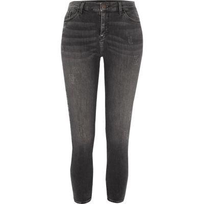 River Island Womens Petite Amelie Distressed Skinny Jeans