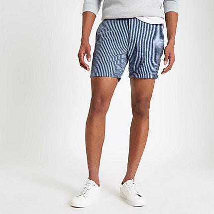 River Island Mens Stripe Slim Fit Shorts