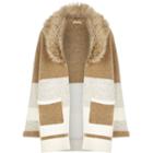 River Island Womens Stripe Wool-blend Cardigan