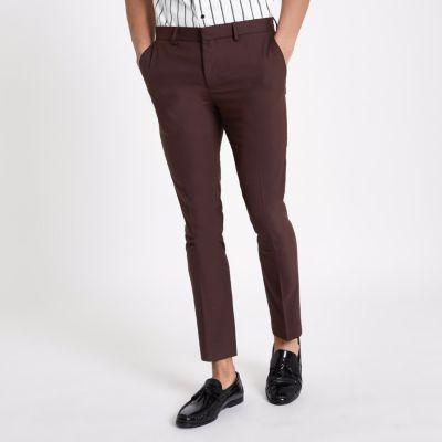 River Island Mens Ultra Skinny Smart Trousers