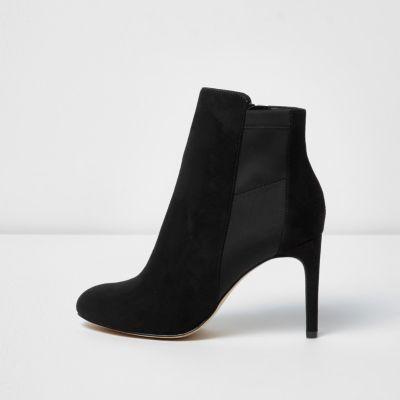 River Island Womens Scuba Panel Stiletto Heel Boots