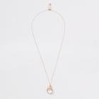River Island Womens Rose Gold Paved Interlinked Pendant Necklace