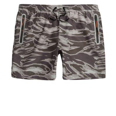 River Island Mens Camo Swim Shorts