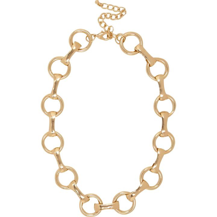 River Island Womens Gold Tone Luxe Link Chain Necklace