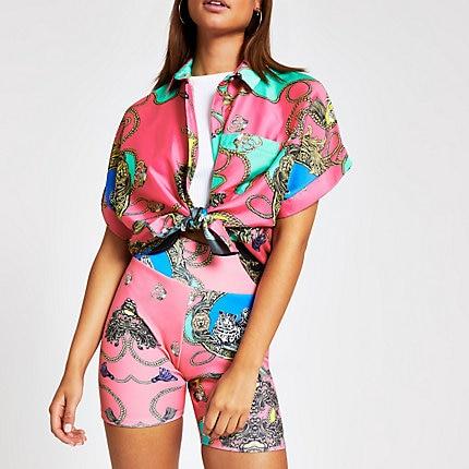 River Island Womens Chain Print Cycle Shorts