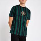 River Island Mens Stripe R96 Muscle Fit T-shirt