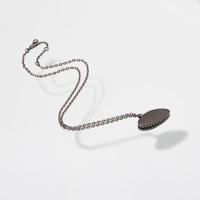 River Island Womens Gunmetal Design Forum Fly Trap Chain Necklace