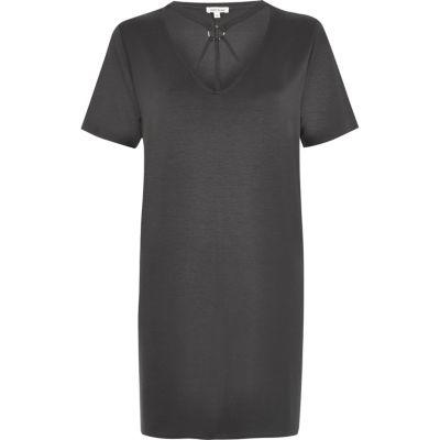 River Island Womens Harness Neck Oversized T-shirt