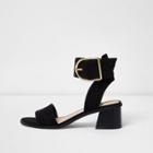 River Island Womens Oversized Buckle Leather Sandals