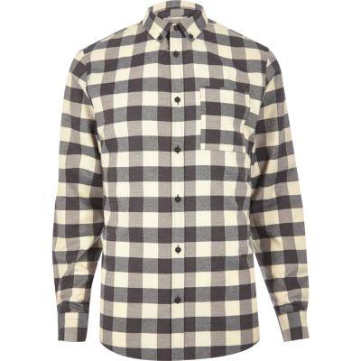 River Island Mens And Black Check Shirt