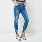 River Island Womens Petite Distressed Amelie Super Skinny Jeans