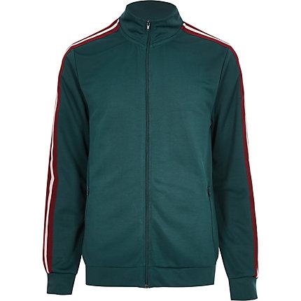 River Island Mens Tape Side Zip Track Jacket