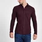 River Island Mens Wasp Embroidered Muscle Fit Shirt