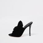 River Island Womens Bow Mule Slim Heel Sandals
