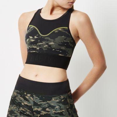 River Island Womens Ri Active Camo Sports Bra