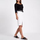 River Island Womens Round Neck Diamante Trim Top
