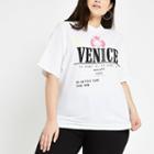 River Island Womens Plus White 'venice' Sequin Print T-shirt