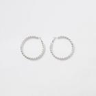 River Island Womens Silver Tone Bobble Rope Hoop Earrings